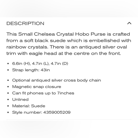 Kurt Geiger Chelsea 🌈 Crystal Hobo Purse & Detachable Chain Crossbody Strap. NWT - Picture 6 of 11